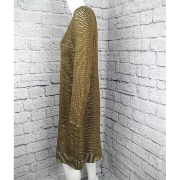 J. Jill Beige Tan Wool Textured Knit Sweater Dress - Picture 4 of 7
